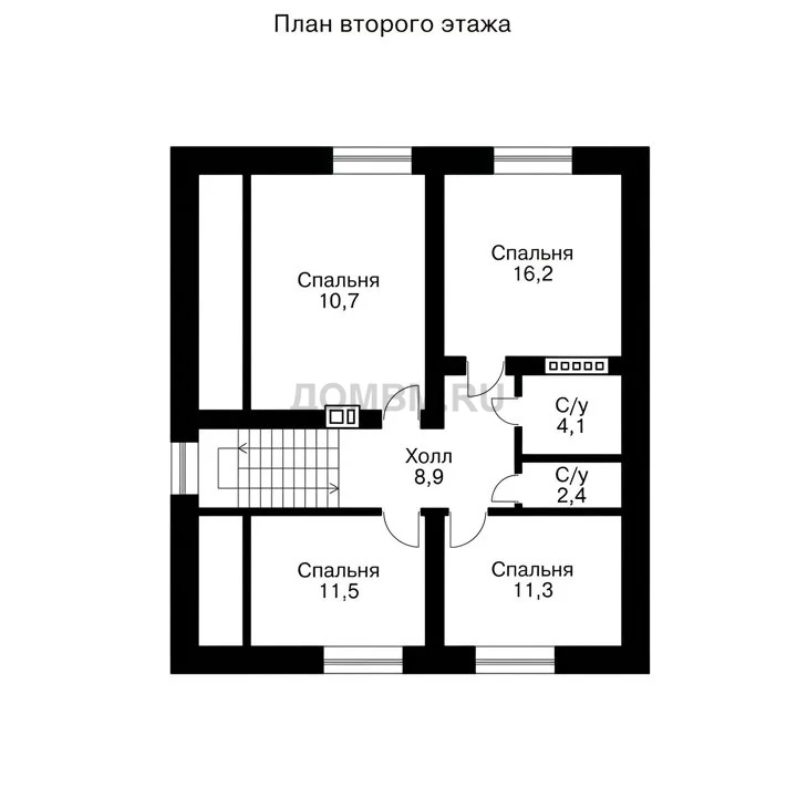 Проект дома «Кампала» — План 2 этажа