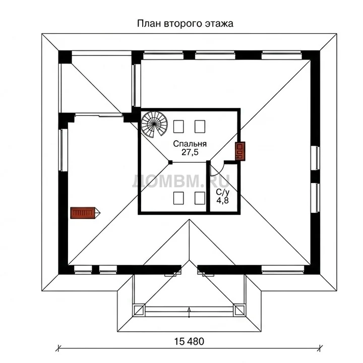 Проект дома «Керчь» — План 2 этажа