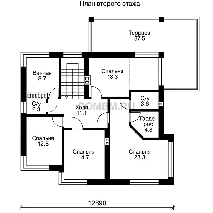 Проект дома «Маастрихт» — План 2 этажа