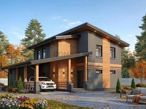 Проект дома "Манагуа" — 133 м², 2 этажа