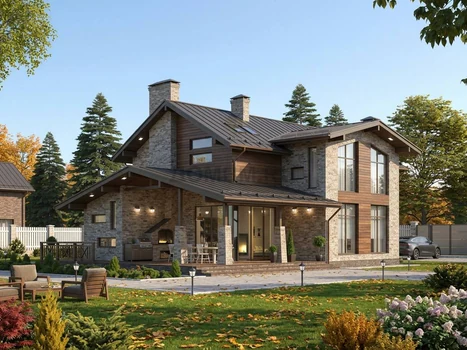 Проект дома "Мерсин" — 242 м², 2 этажа