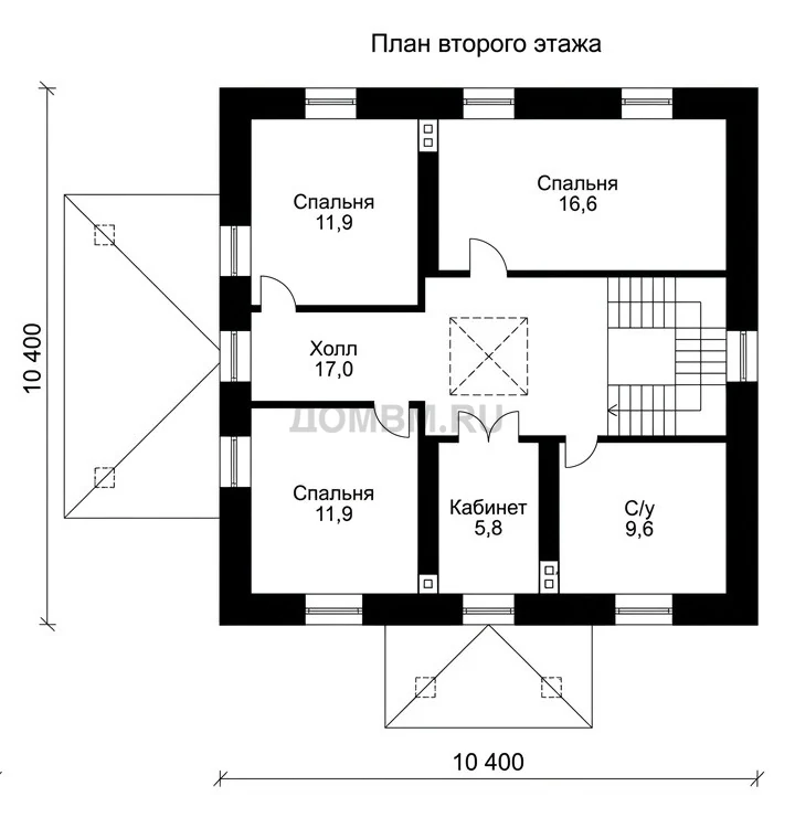 Проект дома «Монреаль» — План 2 этажа