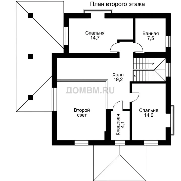 Проект дома «Ольян» — План 2 этажа