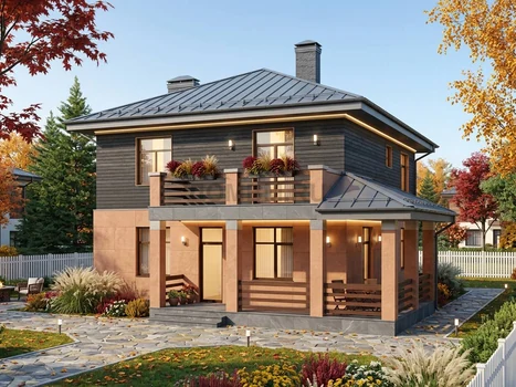Проект дома "Панама" — 148 м², 2 этажа