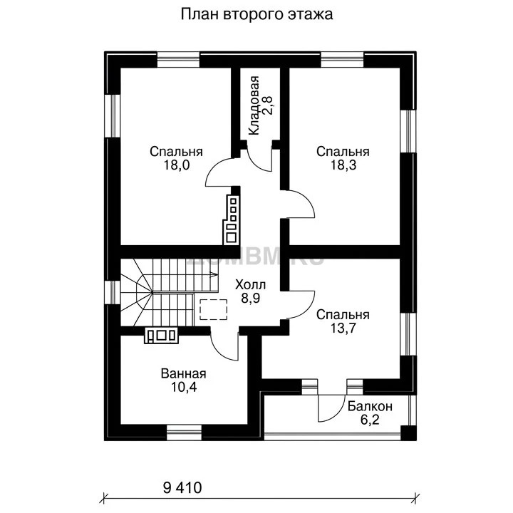 Проект дома «Потсдам» — План 2 этажа