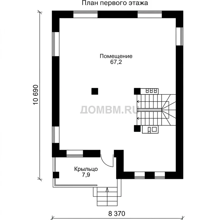 Проект дома «Познань» — План 1 этажа