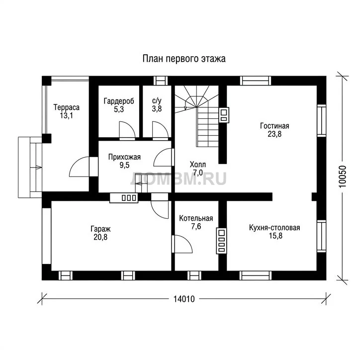 Проект дома «Регенсбург» — План 1 этажа
