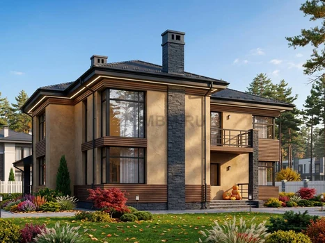 Проект дома "Сан-Хосе" — 222 м², 2 этажа