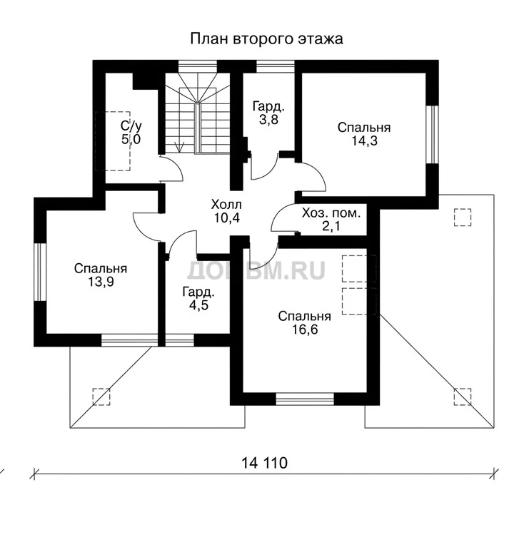 Проект дома «Штральзунд» — План 2 этажа
