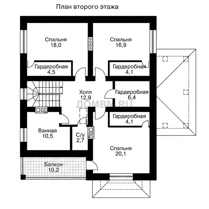 Проект дома «Тампере» — План 2 этажа
