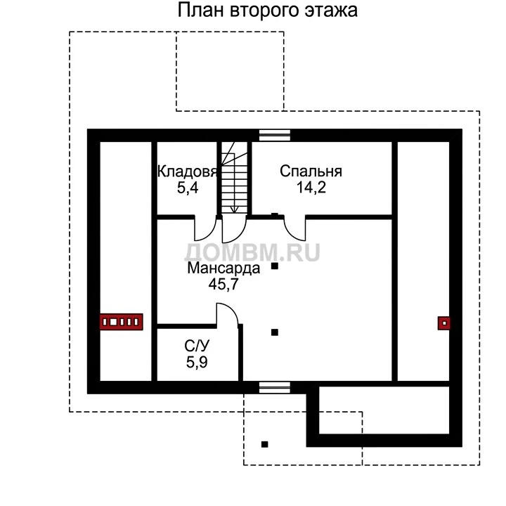 Проект дома «Вунгтау» — План 2 этажа