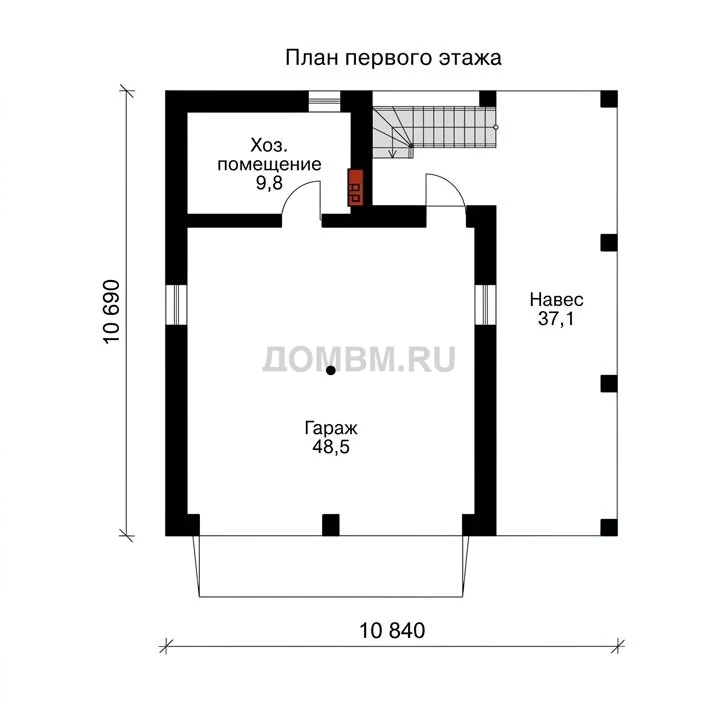 Проект дома «Вупперталь» — План 1 этажа